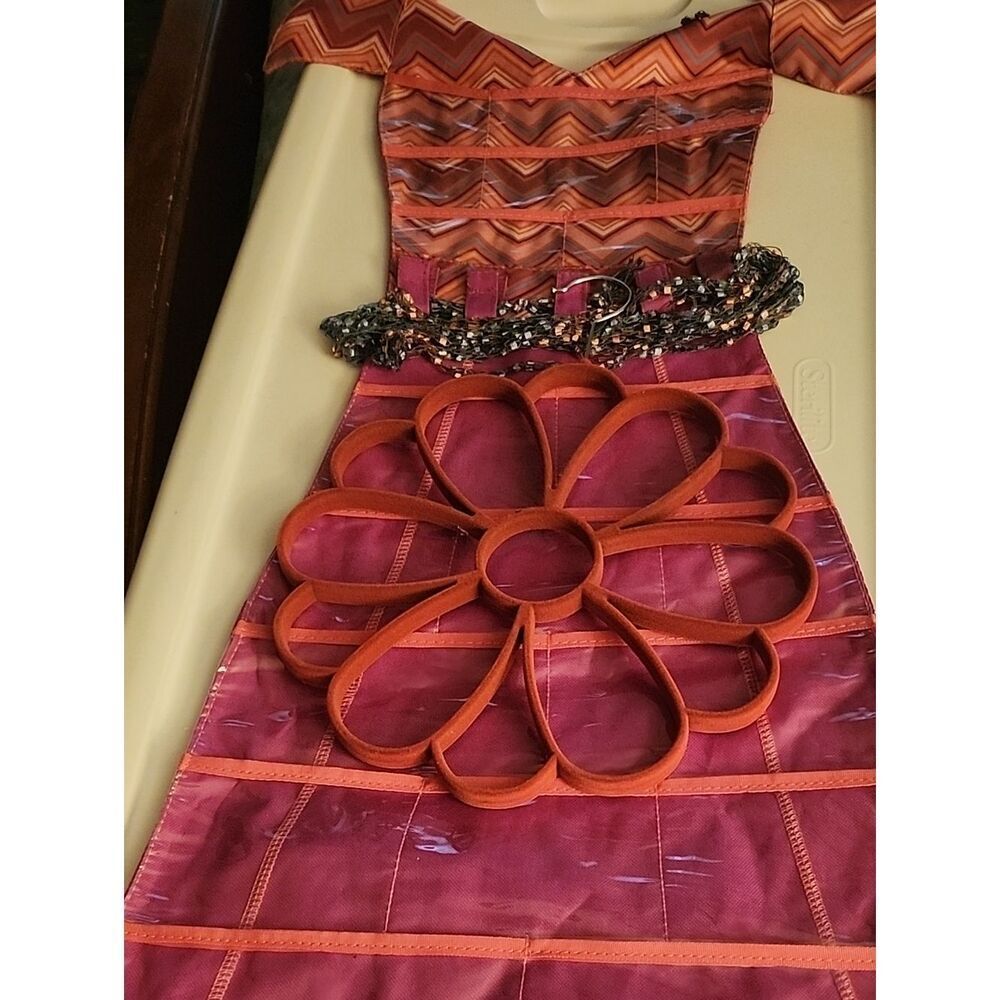 Pink Chevron Kids Dress Jewelry Organizer And Scarf Organizer